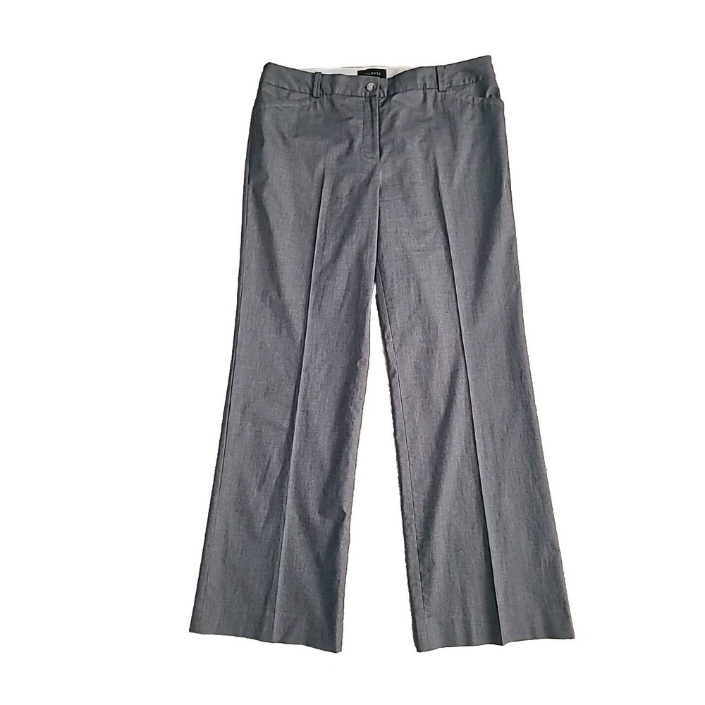 Talbots Women's Size 14 Gray Wide Leg Cotton Dress Pants